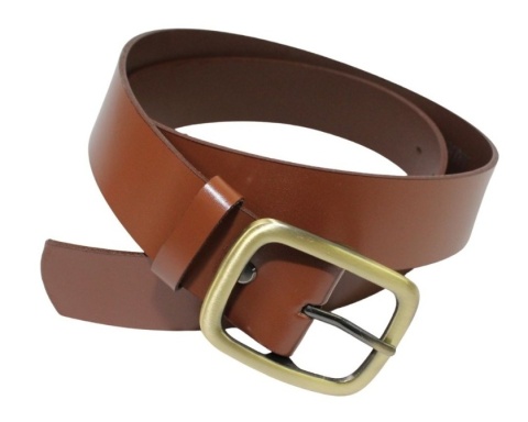 Pasek Skórzany Damski Arucce (PL) Skóra Naturalna EXTRA Gładki 40 mm  MLECZNA CZEKOLADA Miedziana Klamra