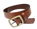 Pasek Skórzany Damski Arucce (PL) Skóra Naturalna EXTRA Gładki 40 mm  MLECZNA CZEKOLADA Miedziana Klamra