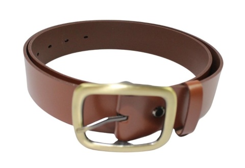 Pasek Skórzany Damski Arucce (PL) Skóra Naturalna EXTRA Gładki 40 mm  MLECZNA CZEKOLADA Miedziana Klamra