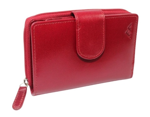 Portfel Damski Skóra Naturalna El Forrest Średni Z Suwakiem Piórnik 821 480 RFID BORDOWY 13,5 x 8,5 x 3,5 [cm]