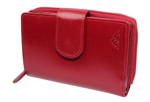 Portfel Damski Skóra Naturalna El Forrest Średni Z Suwakiem Piórnik 821 480 RFID BORDOWY 13,5 x 8,5 x 3,5 [cm]