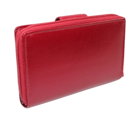 Portfel Damski Skóra Naturalna El Forrest Średni Z Suwakiem Piórnik 821 480 RFID BORDOWY 13,5 x 8,5 x 3,5 [cm]