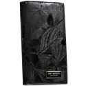 Portfel Damski Skórzany Peterson Aksamitny Długi Z Suwakiem Na Zewnątrz RFID PTN-PS1431 CZARNY 19,5 x 10 x 3,5 [cm]