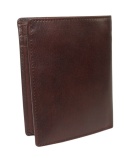Portfel Męski EL FORREST Skóra Bydlęca Duży Pionowy Bez Zapięcia Jedno Skrzydełko RFID 861 CZEKOLADOWY 13,5 x 10 x 2,5 cm