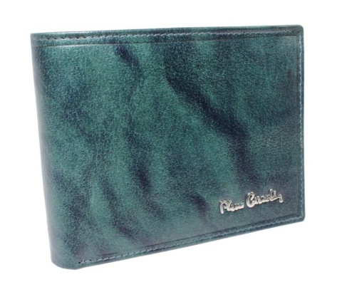 Portfel Męski PIERRE CARDIN Skóra Licowa Duży Poziomy Bez Zapięcia  18062 ,,MOZAJKA,, MORSKI 12 x 9,5 x 2,5 [cm]