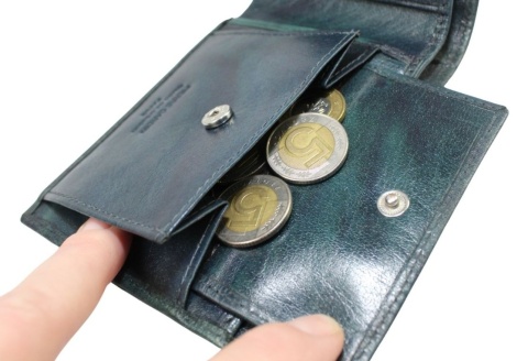 Portfel Męski PIERRE CARDIN Skóra Licowa Duży Poziomy Bez Zapięcia  18062 ,,MOZAJKA,, MORSKI 12 x 9,5 x 2,5 [cm]