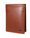 Portfel Męski Skórzany EL FORREST Skóra Bydlęca Duży Pionowy Bez Zapięcia Jedno Skrzydełko Dodatkowy Suwak RFID 896 26 KONIAKOWY