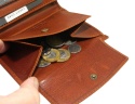 Portfel Męski Skórzany EL FORREST Skóra Bydlęca Duży Pionowy Bez Zapięcia Jedno Skrzydełko Dodatkowy Suwak RFID 896 26 KONIAKOWY