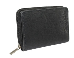 Portfel Skórzany Bułeczka Mini Money Maker Skóra Licowa  Suwak RFID 514B 11 x 8 x 2,5 [cm]