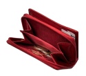 Portfel Skórzany Rovicky Bułeczka Skóra Naturalna Z Suwakiem R-RD-34 CZERWONY 8 x 10 x 2,5 [cm]