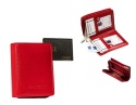 Portfel Skórzany Rovicky Bułeczka Skóra Naturalna Z Suwakiem R-RD-34 CZERWONY 8 x 10 x 2,5 [cm]
