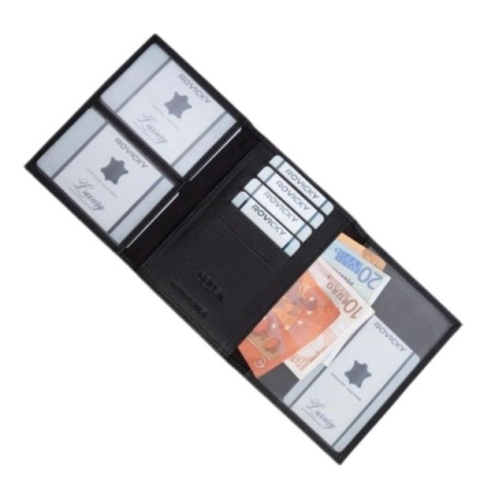 Etui Na Dokumenty Cavaldi (PL) Duży Trzy Części Skóra Naturalna PAL-50 CZARNY 10 x 13 x 1 [cm]