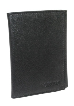 Etui Na Karty Dokumenty Cavaldi Duże Pionowe Trzy Części Skóra Włoska Ekologiczn F18-PAL50 CZARNY 13 x 10 x 1,5 [cm]