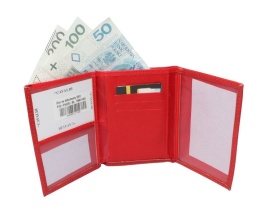 Etui Na Karty Dokumenty Cavaldi Duże Pionowe Trzy Części Skóra Włoska Ekologiczn F18-PAL50 CZARNY 13 x 10 x 1,5 [cm]