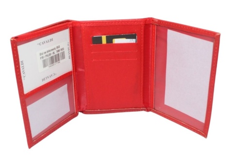 Etui Na Karty Dokumenty Cavaldi Duże Pionowe Trzy Części Skóra Włoska Ekologiczn F18-PAL50 CZARNY 13 x 10 x 1,5 [cm]