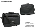 Torba Męska Materiałowa Peterson (PL) Pozioma Duża PTN-R-6528 CZARNY 40 x 30 x 16 [cm]