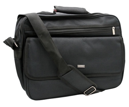 Torba Męska Materiałowa Peterson (PL) Pozioma Duża PTN-R-6528 CZARNY 40 x 30 x 16 [cm]