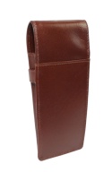 Eleganckie Etui Na Długopisy BELTIMORE Skóra Naturalna Licowa BRĄZOWE J03 17 x 7 x 2 [cm]