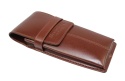Eleganckie Etui Na Długopisy BELTIMORE Skóra Naturalna Licowa BRĄZOWE J03 17 x 7 x 2 [cm]