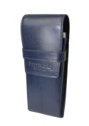 Eleganckie Etui Na Długopisy BELTIMORE Skóra Naturalna Licowa GRANATOWE J03 17 x 7 x 2 [cm]
