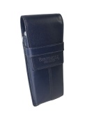 Eleganckie Etui Na Długopisy BELTIMORE Skóra Naturalna Licowa GRANATOWE J03 17 x 7 x 2 [cm]