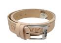 Pasek Męski Skórzany PAS-MAX (PL) Skóra Licowa EXTRA 40 mm JEANS CIELISTY Z METALOWĄ KOŃCÓWKĄ