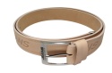 Pasek Męski Skórzany PAS-MAX (PL) Skóra Licowa EXTRA 40 mm JEANS CIELISTY Z METALOWĄ KOŃCÓWKĄ