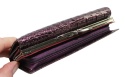 Portfel Damski Skórzany NICOLE Klamra I Suwak Skóra Naturalna Lakierowana 55024 FIOLETOWY 14 x 9 x 3,5 [cm]