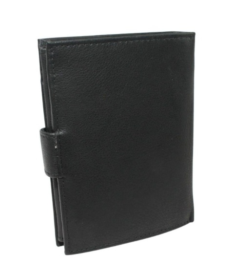 Portfel Męski Skórzany BELTIMORE (PL) Skóra Licowa Duży Pionowy Z Zapięciem Czarny RIFD K47 13 x 9,5 x 2 [cm]