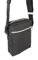 Torba Męska Sportowa Średnia Pionowa Materiał Antoszczyk (PL) CZARNA 24 x 16 x 6,5 [cm]