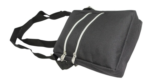 Torba Męska Sportowa Średnia Pionowa Materiał Antoszczyk (PL) CZARNA 24 x 16 x 6,5 [cm]