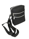 Torba Męska Sportowa Średnia Pionowa Materiał Antoszczyk (PL) CZARNA 24 x 16 x 6,5 [cm]