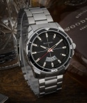 Zegarek męski bransoleta duży solidny z datownikiem marines premium Beltimore BT03