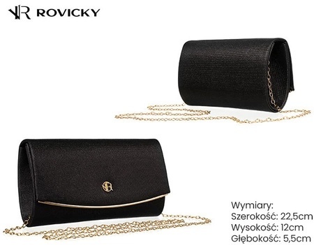 Elegancka Kopertówka Rovicky (PL) R-XS024/4313 CZARNA