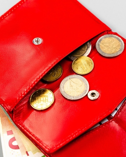 Etui Na Karty Dokumenty Cavaldi Duże Pionowe Skóra Naturalna z Miejscem Na Bilon I Gotówkę RFID N379 CZERWONY 12,5 x 10 x 2 [cm]