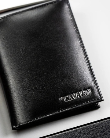 Etui Na Karty Dokumenty Cavaldi Duże Pionowe Skóra Naturalna z Miejscem Na Bilon I Gotówkę RFID N379 CZARNY 12,5 x 10 x 2 [cm]