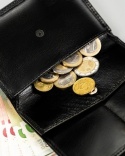 Etui Na Karty Dokumenty Cavaldi Duże Pionowe Skóra Naturalna z Miejscem Na Bilon I Gotówkę RFID N379 CZARNY 12,5 x 10 x 2 [cm]
