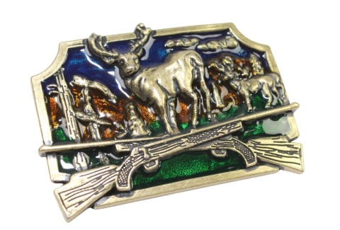Klamra Bezniklowa Do Paska Sprzączka Pełna Blaszka Z Bolczykiem 40 mm Metalowa Solidna KBOL40/111 "ZŁOTY JELEŃ "