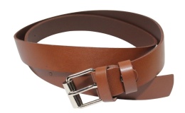 Pasek Damski Skórzany Arucce (PL) Skóra Licowa EXTRA 30 mm BRĄZOWY Klamra z Rolką 