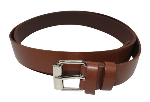 Pasek Damski Skórzany Arucce (PL) Skóra Licowa EXTRA 30 mm BRĄZOWY Klamra z Rolką 