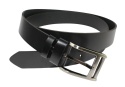 Pasek Skórzany ARUCCE (PL) Skóra Licowa EXTRA 40 mm Klamra Ramkowa "PLATE BUCKLE" CZARNY CLASSIC