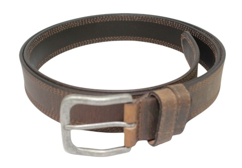 Pasek Skórzany Męski Peterson (PL) PTN LTE-2521 40 mm Skóra Naturalna Licowa BRĄZOWY MATOWY SZYTY