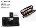 Portfel Damski Skóra Włoska Rovicky (PL) Duży Z Metalowym Suwakiem Piórnik PU R-PFF-01 19,5 x 10,5 x 2  [cm]