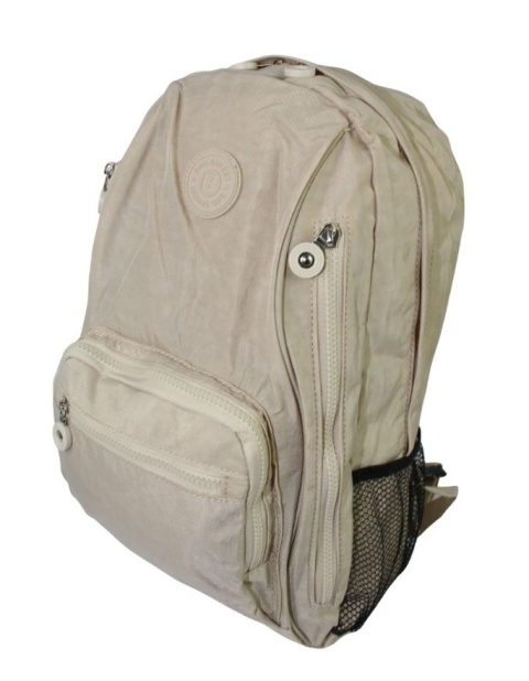 Praktyczny Plecak Materiałowy BAG STREET 2212 ECRU  42 x 32 x 13cm 