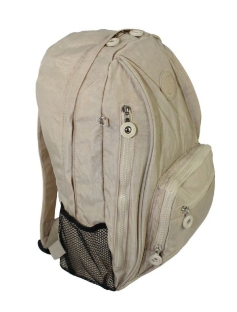 Praktyczny Plecak Materiałowy BAG STREET 2212 ECRU  42 x 32 x 13cm 