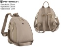 Sportowy Praktyczny I Wygodny Plecak Peterson CPY-08 Z Poliestru ECRU 28 x 25 x 12 [cm]