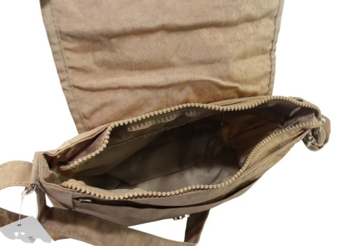 Stylowa Lekka Materiałowa Torba Pozioma Średnia Na Ramię Bag Street NR 2246 SZARA