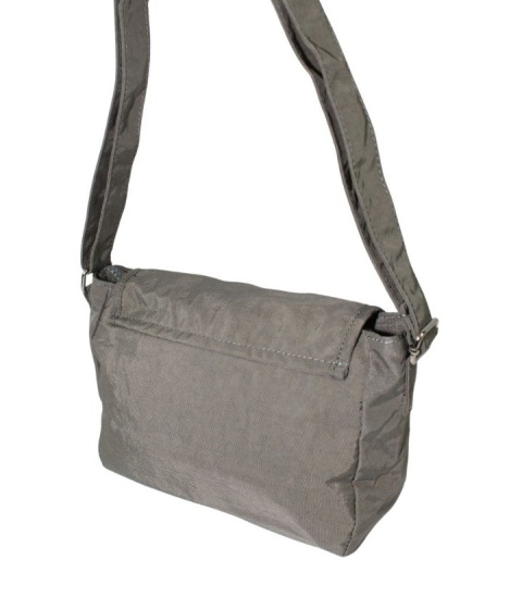 Stylowa Lekka Materiałowa Torba Pozioma Średnia Na Ramię Bag Street NR 2246 SZARA