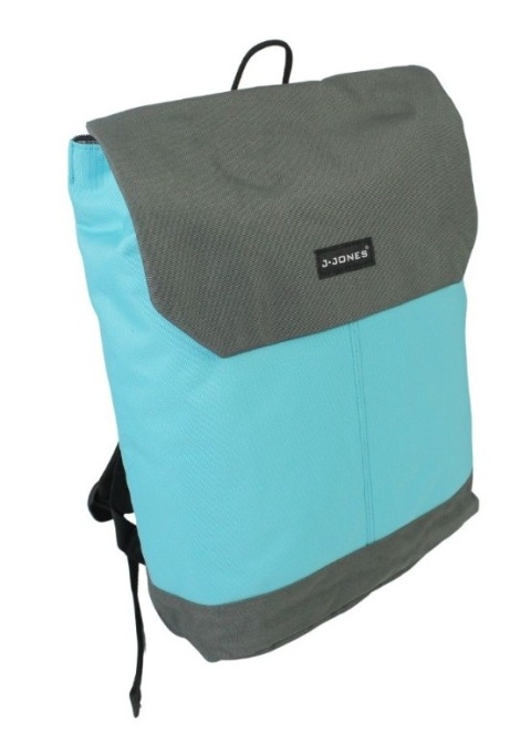 Stylowy i Elegancki Plecak Jennifer Jones 4098 SZARO - NIEBIESKI 40 x 35 x 12 [cm]