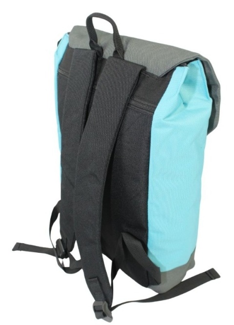 Stylowy i Elegancki Plecak Jennifer Jones 4098 SZARO - NIEBIESKI 40 x 35 x 12 [cm]